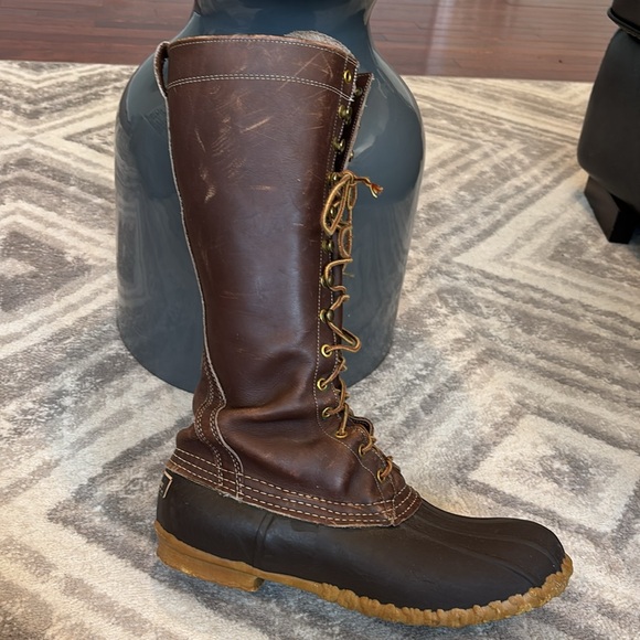 16” LL Bean vintage made USA Maine Hunting Store lace up boots waterproof 11 - Picture 10 of 17
